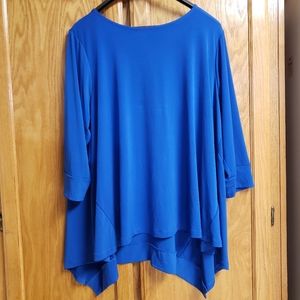 Cable & Gauge Women's Blue Top 3X